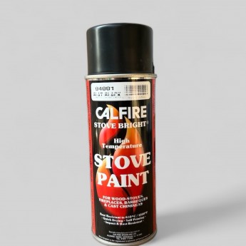 FLAT BLACK Calfire Stove Bright Aerosol High Temperature Stove Paint 